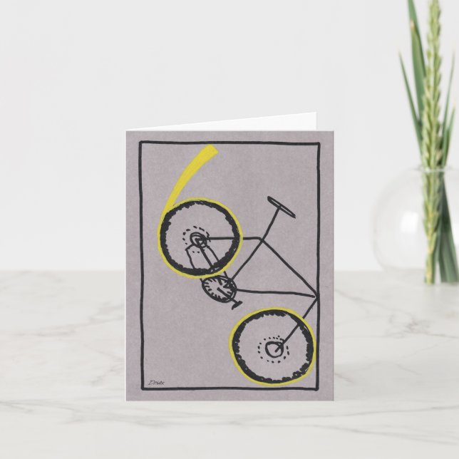 Carte 60e anniversaire cycliste vélo (Devant)
