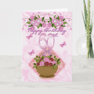 Carte 60e anniversaire dame spéciale, Roses et fleurs -