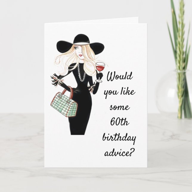 Carte *60e ANNIVERSAIRE DE CONSEILS* À UN AMI OU UNE Car (Devant)