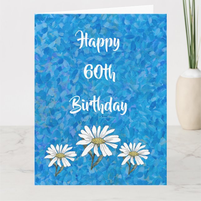 Carte 60e anniversaire de la marguerite (Devant)