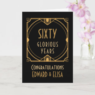 Cartes De Vœux 60 Ans De Mariage Zazzle Fr