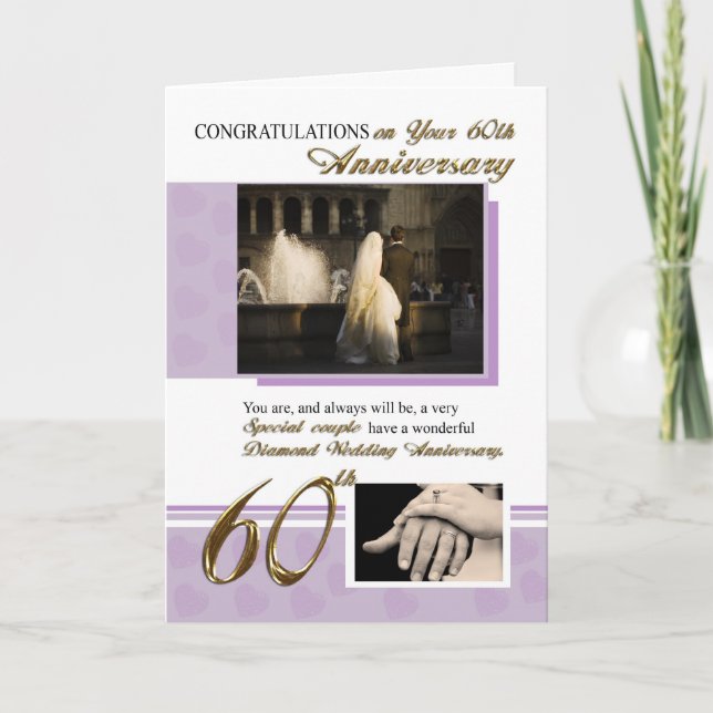 Carte 60e anniversaire de mariage (Devant)