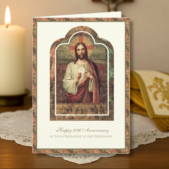 Carte 60e ANNIVERSAIRE DE PRÊTRISE (Créateur téléchargé)
