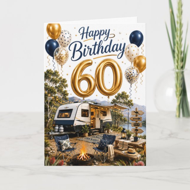 Carte 60e anniversaire de voyage (Devant)