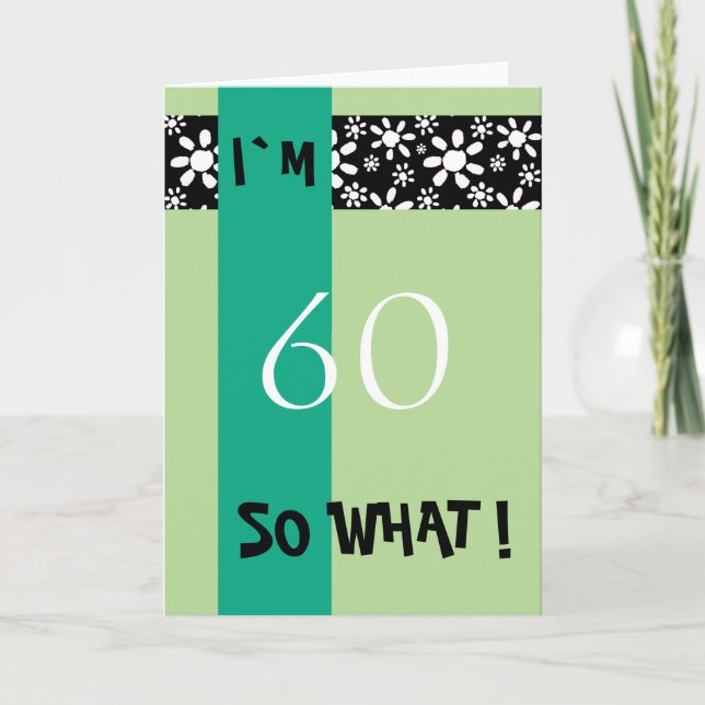 Carte 60e anniversaire drôle de motivation (Devant)