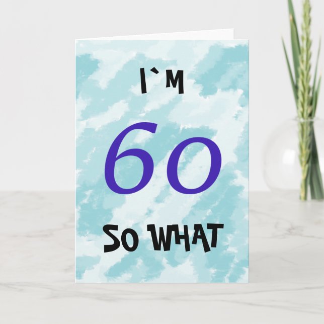 Carte 60e Anniversaire Drôle Motivationnel (Devant)