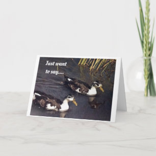 Carte **60e ANNIVERSAIRE** DUCKS ÊTRE COMÉDIQUE POUR "VO