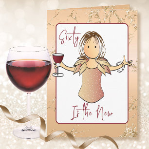 Carte 60e Anniversaire Fantastique Glam Femme Cartoon Vi