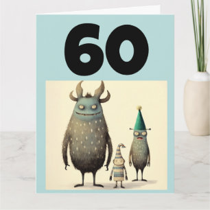 CARTE 60E ANNIVERSAIRE FUNNY GREETING CARD