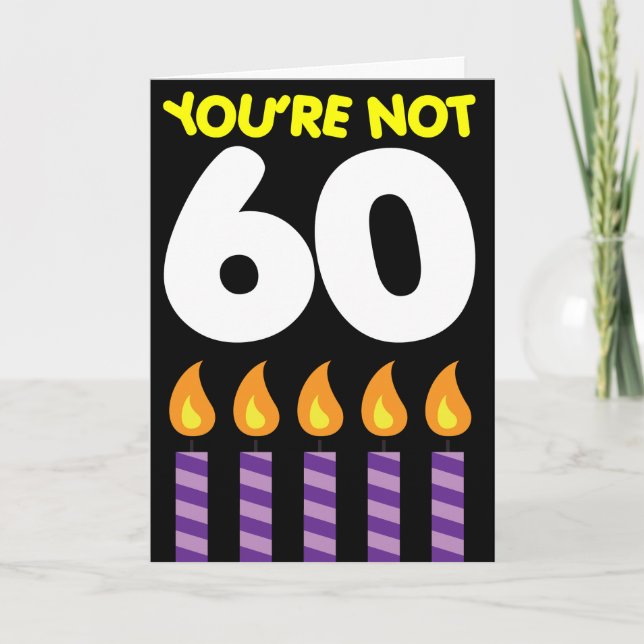Carte 60e anniversaire Funny Tarif (Devant)