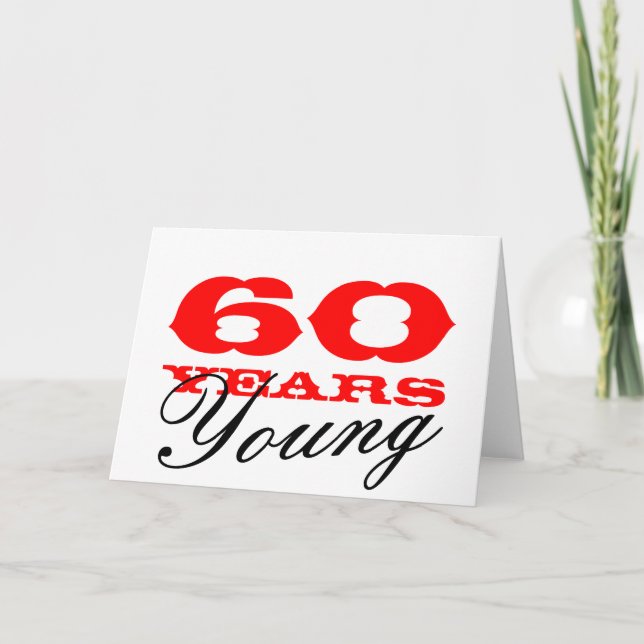 Carte 60e anniversaire pour 60 ans jeune homme ou  (Devant)