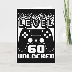 Carte 60e Anniversaire Pour Homme Niveau 60 Joueur Déver