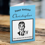 Carte 60e Anniversaire Retro Cartoon Funny Personnalisé<br><div class="desc">Dites anniversaire heureux et amusez-vous avec cette carte d'anniversaire de style rétro vintage. Facilement customisé en utilisant le modèle fourni.</div>