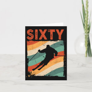 Carte 60e Anniversaire Ski Rétro Ski 60 ans Hommes Fils