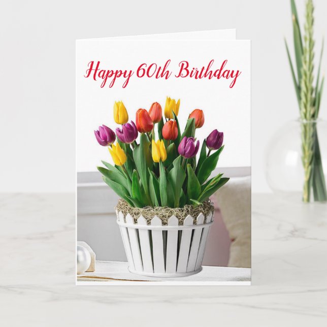 Carte **60e ANNIVERSAIRE** SOUHAITE UNE BELLE VOITURE PO (Devant)