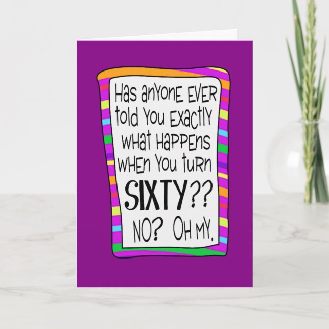 CARTE 60E ANNIVERSAIRE SURPRISE (Devant)