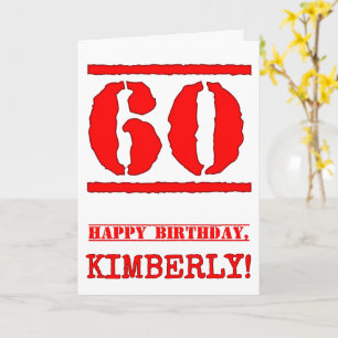 Carte 60e anniversaire : un look amusant inspiré d'un ta