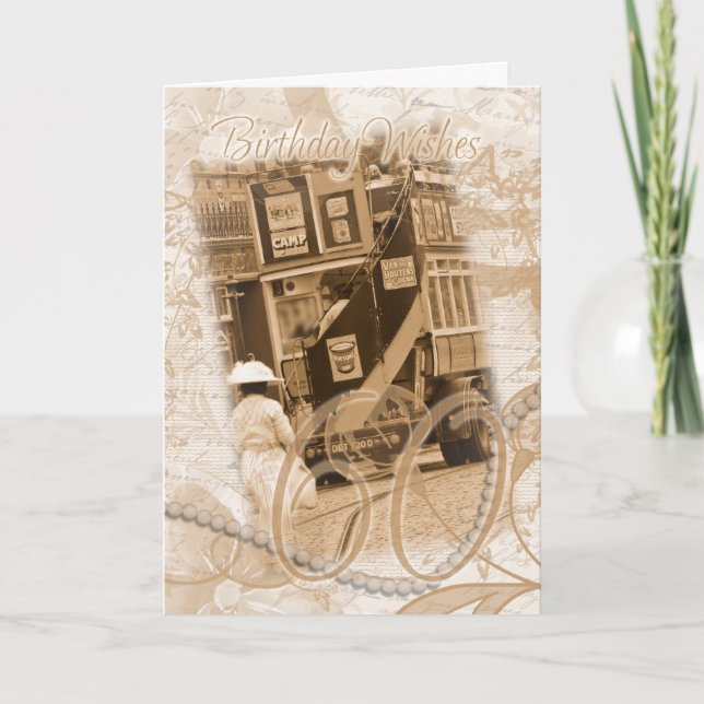 Carte 60e anniversaire - Vintage, Nostalgie, Anniversair (Devant)