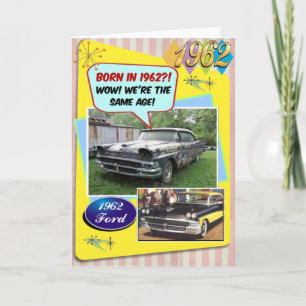 Carte 60e anniversaire ! Wow, même âge que cette Chevy 1