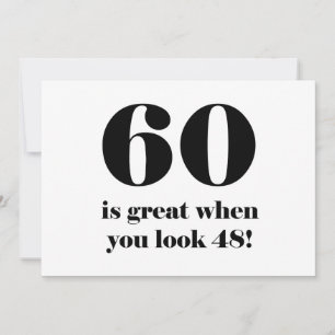 Carte 60e Humour d'anniversaire