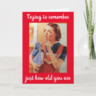 Carte **60e HUMOUR D'ANNIVERSAIRE** NE PEUT SE SOUVENIR