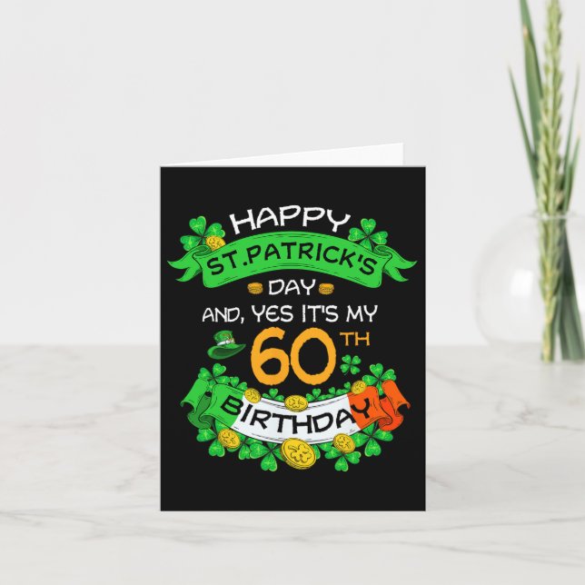 Carte 60e Jour de la Saint Patrick Anniversaire Grand-pè (Devant)