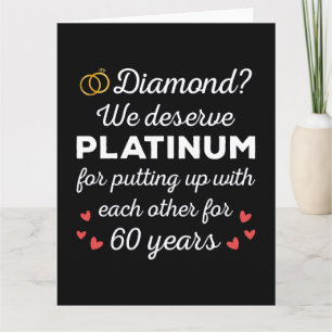 Carte 60ème anniversaire du Mariage I - Diamond Funny Co