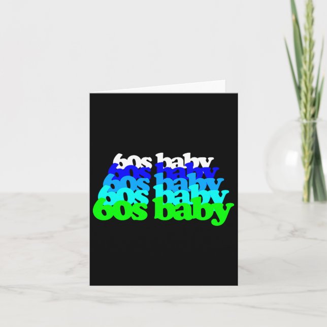 Carte 60s Baby 1960s Birthday Born Sixties Boomers Gen X (Devant)
