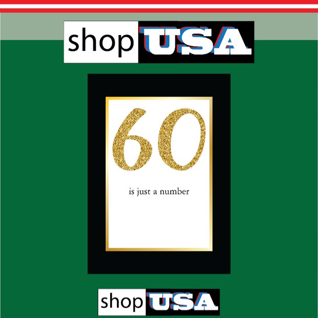 Carte 60th Birthday Just a Number funny Joke Humor (Créateur téléchargé)