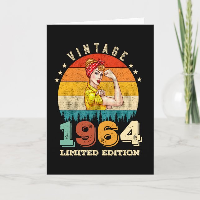 Carte 61 ans Anniversaire 1964 Vintage 61e anniversaire  (Devant)