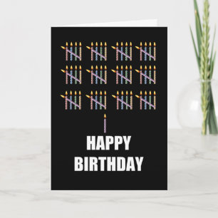 Carte 61e anniversaire avec bougies