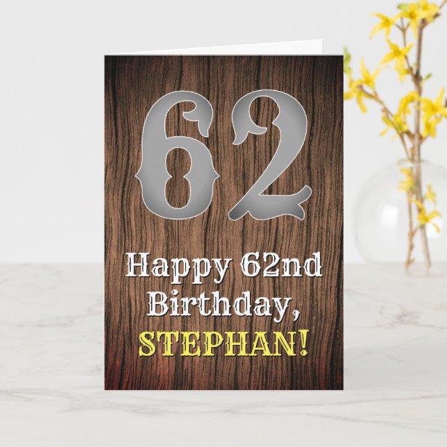 Carte 62e anniversaire : décoration inspirée de la count (Fleur jaune)