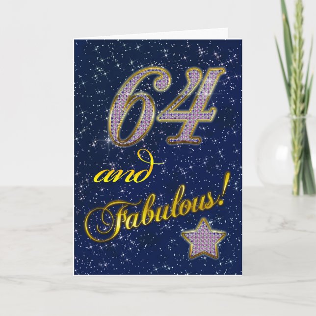 Carte 64e anniversaire pour quelqu'un Fabulous (Devant)