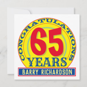 Carte 65 ans de fête