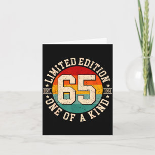 Carte 65 ans vintage 1961 édition limitée 65ème