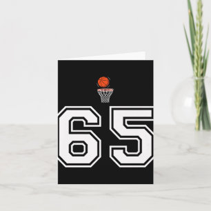 Carte 65 Numéro Basket Style Vintage Blanc Premium