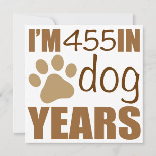 Carte 65e anniversaire année de chien