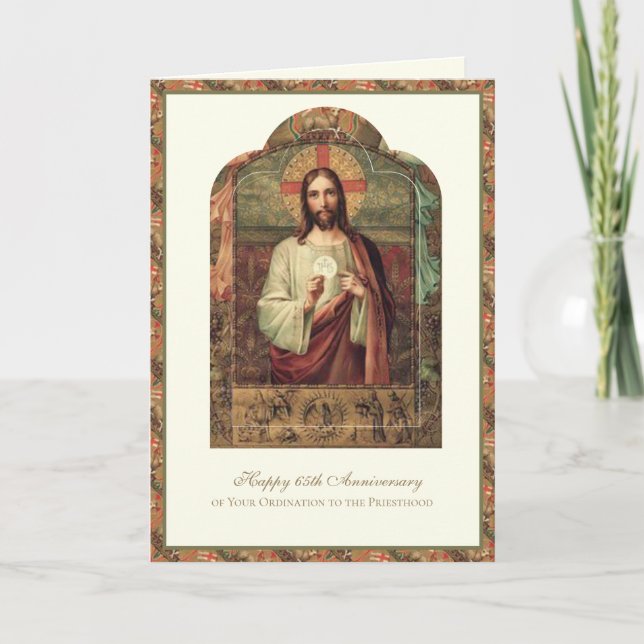 Carte 65e ANNIVERSAIRE DE PRÊTRISE (Devant)