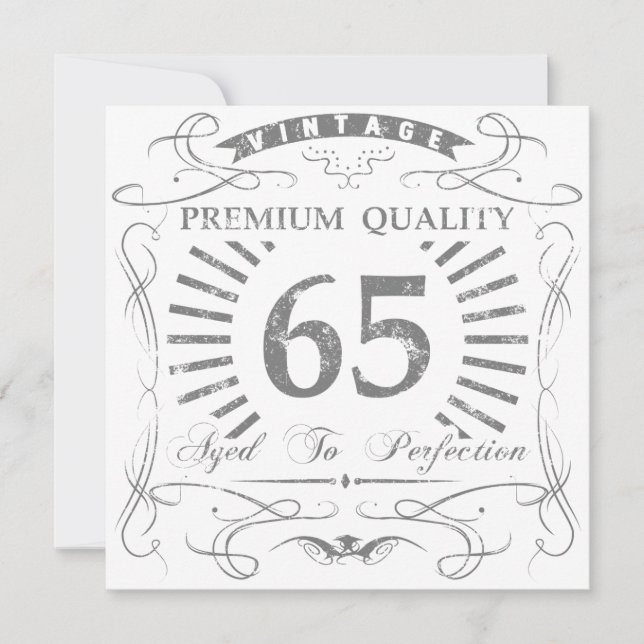 Carte 65e anniversaire Gag cadeau (Devant)