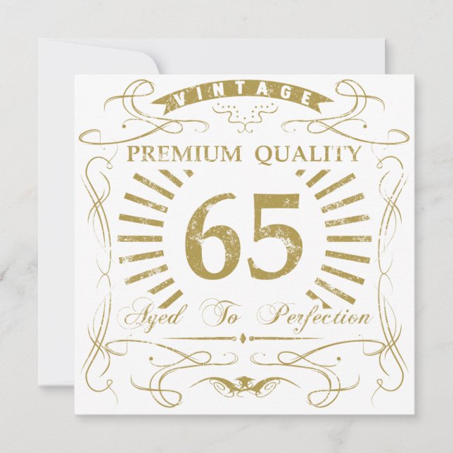 Carte 65e anniversaire Gag cadeau (Devant)