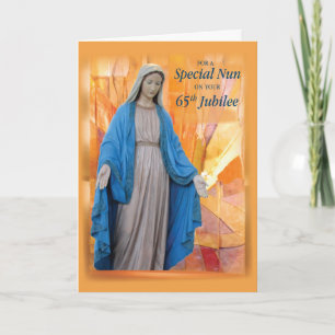 Carte 65e anniversaire Jubilé pour la soeur catholique, 