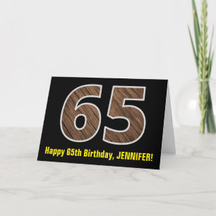 Carte 65e anniversaire : Nom + Faux Motif de grains de b