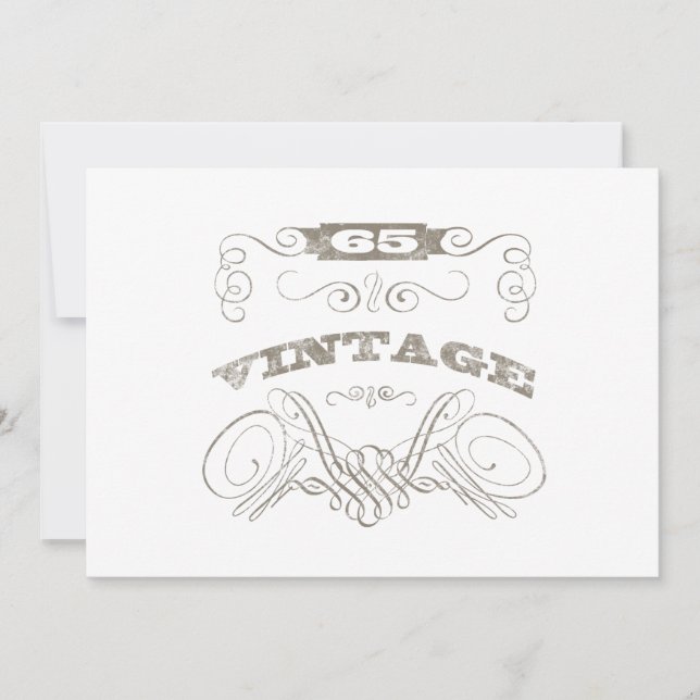 Carte 65e anniversaire vintage (Devant)