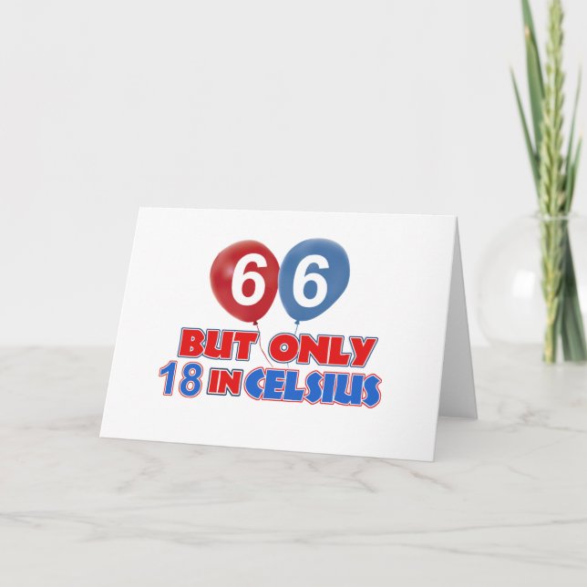 Carte 66e année conception d'anniversaire (Devant)