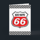 Carte 66e anniversaire<br><div class="desc">Dessin drôle pour 66e anniversaire.</div>