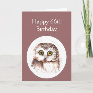 Carte 66e Birthday Who Loves You, Cute Owl Humour