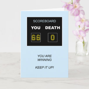 Carte 66e tableau de bord d'anniversaire