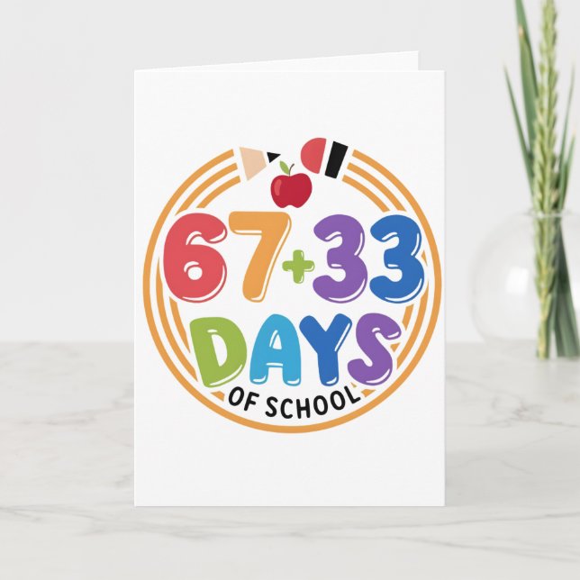 Carte 67 + 33 Days of School Colorful Fun Classroom. (Devant)