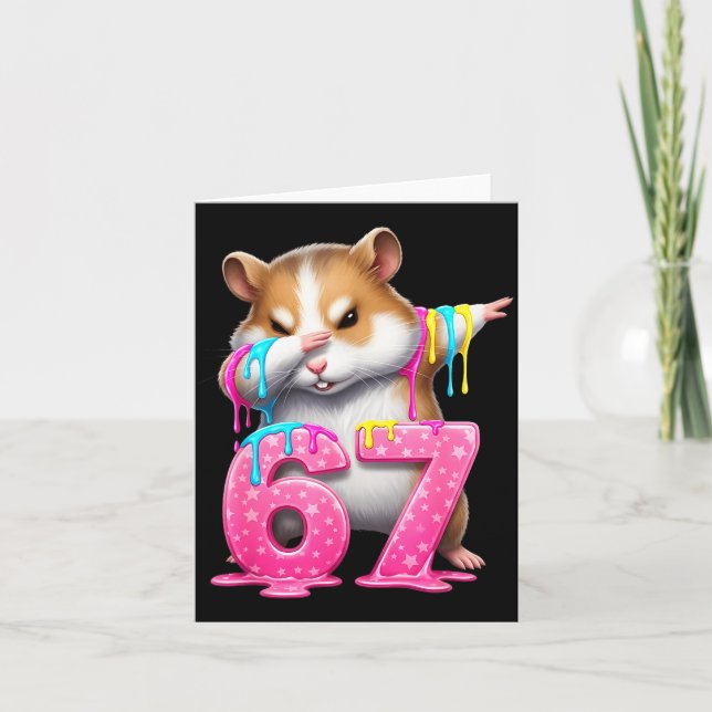 Carte 67 Animals Funny 67 Brainrot Youth Kids Hamster 67 (Devant)