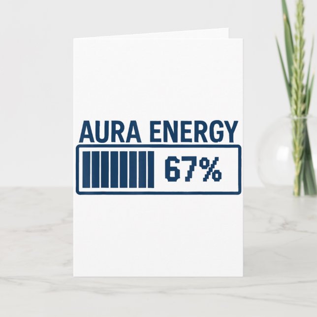 Carte 67 Aura à Six Sept Mème Drôle Argot Gen Alpha  (Devant)